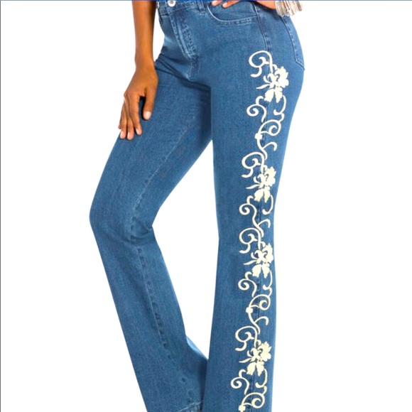 Denim 24/7 Denim - Embroidery Stretch Jeans 16WP